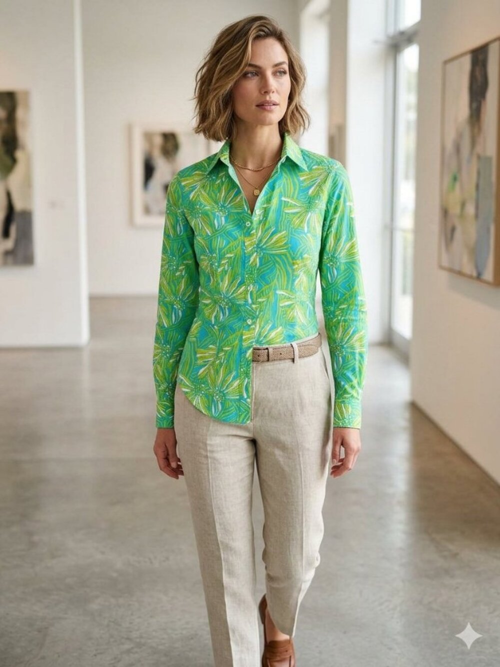 Lilly Pulitzer Daisy Darling print button down shirt Top size 4